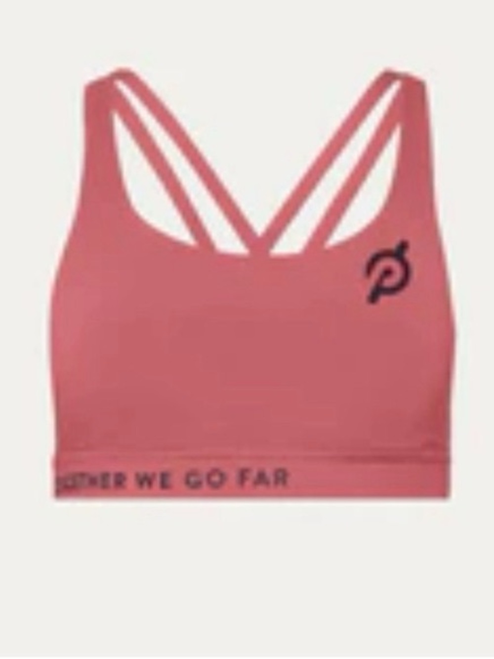 lululemon athletica Peloton Together We Go Far Energy Bra Size 10 Cherry Tint